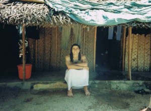 November 1995 Matias in front of Meditation Hut in Amritapuri Ashram India