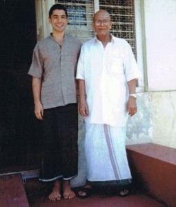 April 1996 Matias and S.K. Pattabi Jois in Mysore India